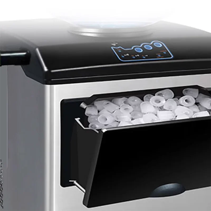 

Mini Portable Stainless Steel Countertop Ice Maker New Home Kitchen Cube Tabletop Beverage Counter for Making Ice Blocks
