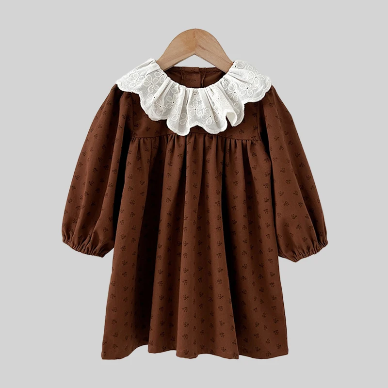 2023 neue Herbst Baby Mädchen Kleid 2-6Y Baby Mädchen Party Geburtstag Kleid Frühling Lange Ärmeln Spitze Baby Mädchen Kinder Prinzessin kleid – Detail 8