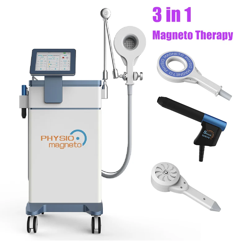 3 in 1 Physio Magnetic Therapy With EMTT Pneumatic Shockwave Infrared Physiotherpay Equipment For Body Pain Relief