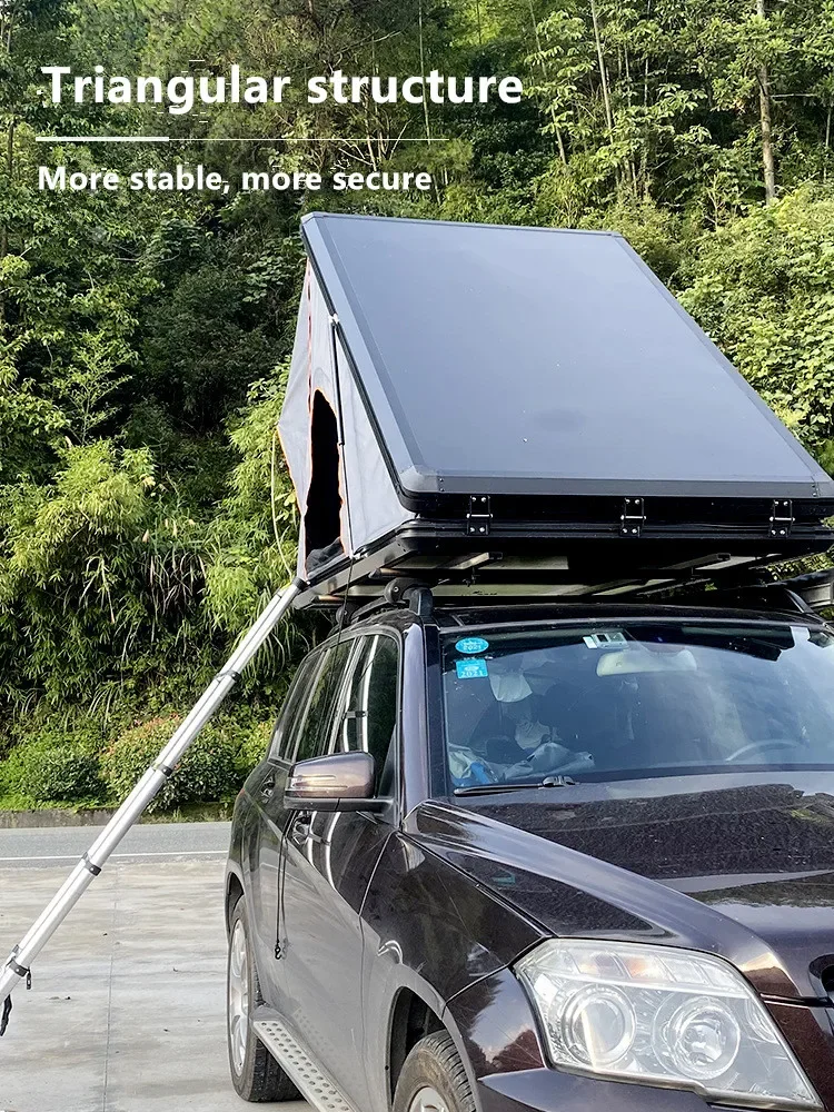 Customize Adventure Triangle Aluminum Hard Shell Roof Top Tent Waterproof Quick Automatic Opening 2-3 Person Cars Dachzelt