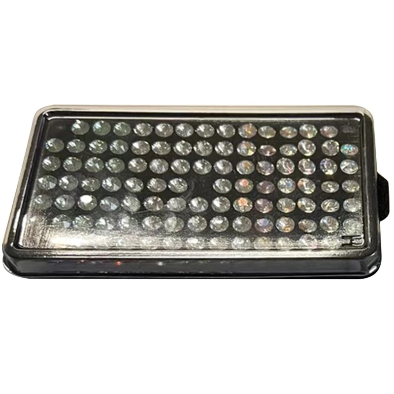 E15E Diamond Storage Box Simple Display Tray with Clear Lid for Jewelry