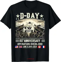 ロングまたはショートスリーブTシャツ、d日間dwige ishower引用80周年記念Tシャツ