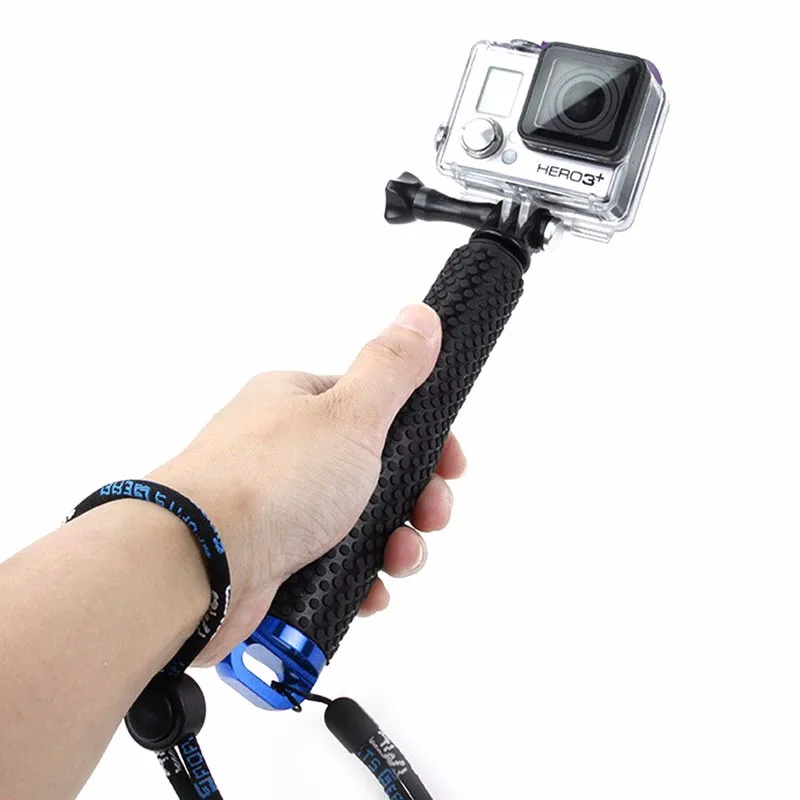 1 Set Extendable Pole Mini Selfie Stick Waterproof Monopod Blue For GoPro Hero13 12 11 10 9 8 6 5New for SJCAM EKEN sport camera