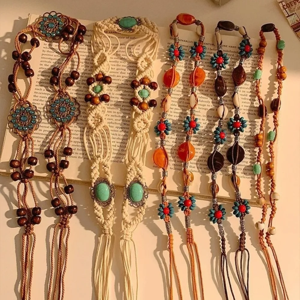 New Bohemian Ethnic Style Waist Chain Hand Woven Retro Belt Strap Body Chain Women