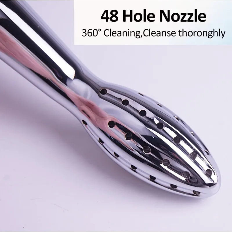 Metal Shower Cleaner Enema Douche Nozzle System,Anal Rinse Vaginal Cleaning Kit Cleaner Attachment,Sex Toys