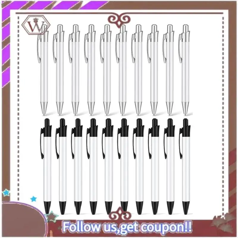 ABBG-20 шт. пустая термопереносная ручка сублимационная шариковая ручка с термоусадочной пленкой алюминиевая индивидуальная ручка-зажим