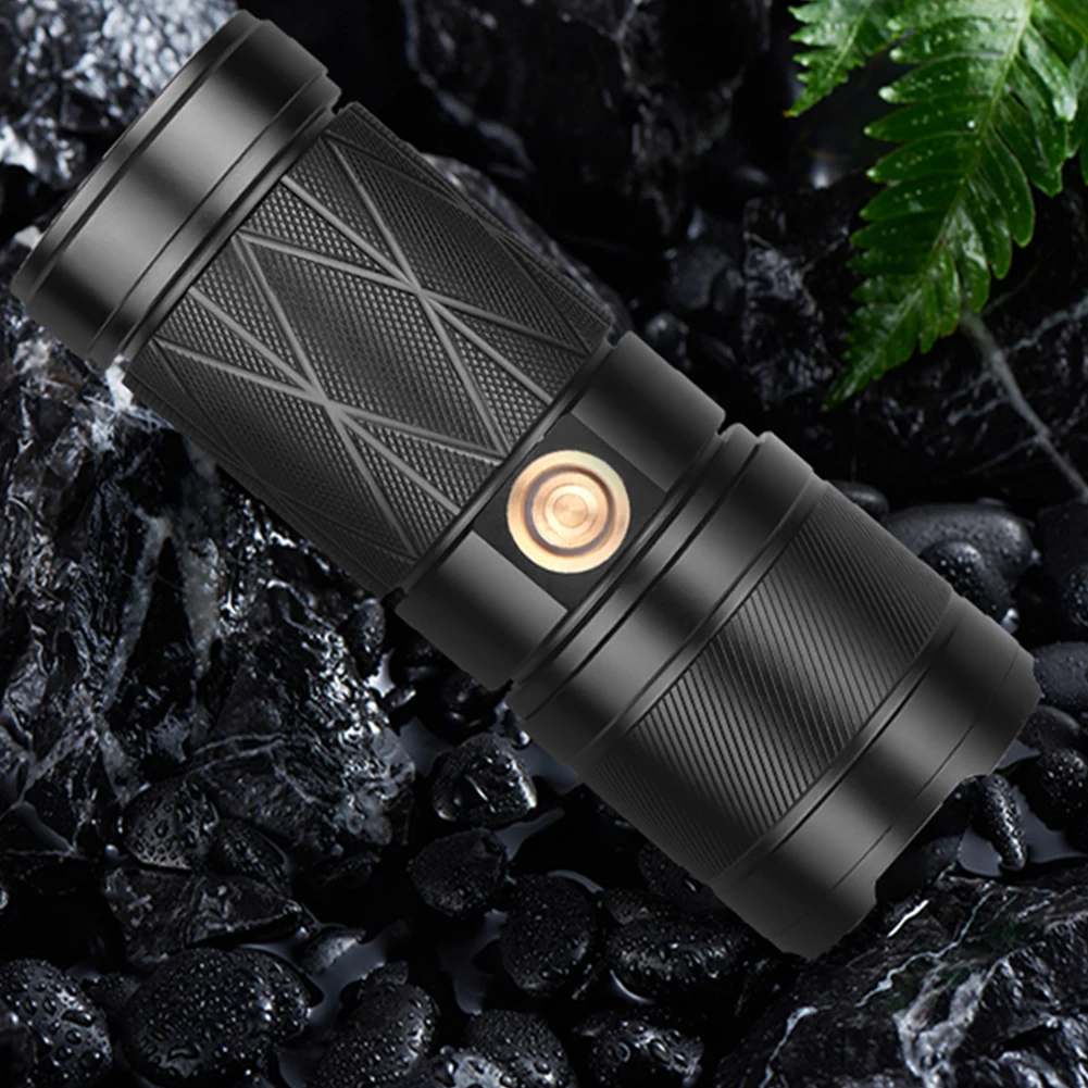 Xhp90.2 Led Double Head Flashlight Super Bright Waterproof Rechargeable Zoomable Torch Work Light Spotlight Dropship