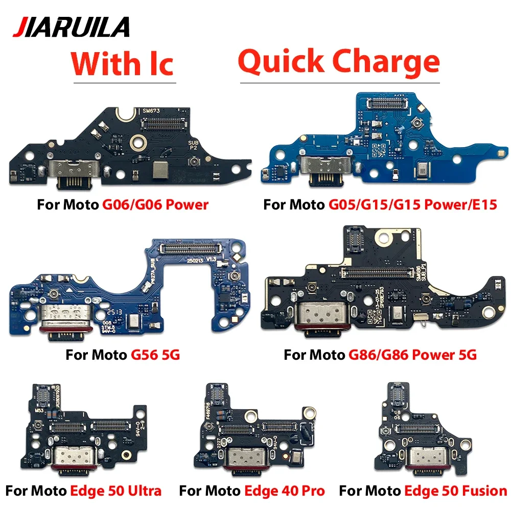 USB Power Charging Connector Plug Port Dock Flex Cable For Moto Edge 40 Pro/50 Fusion/G96 5G/50 Ultra/60 5G/60 Fusion/60s/60 Pro