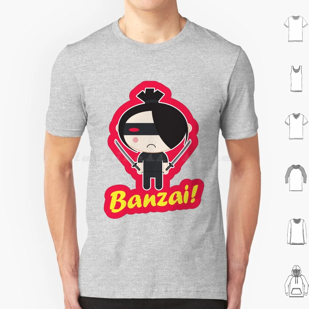 

Banzai! T Shirt Big Size 100% Cotton Banzai Dacdac Japan Japanese Martial Kungfu Karate Taekwando Cartoon Comic Chibi