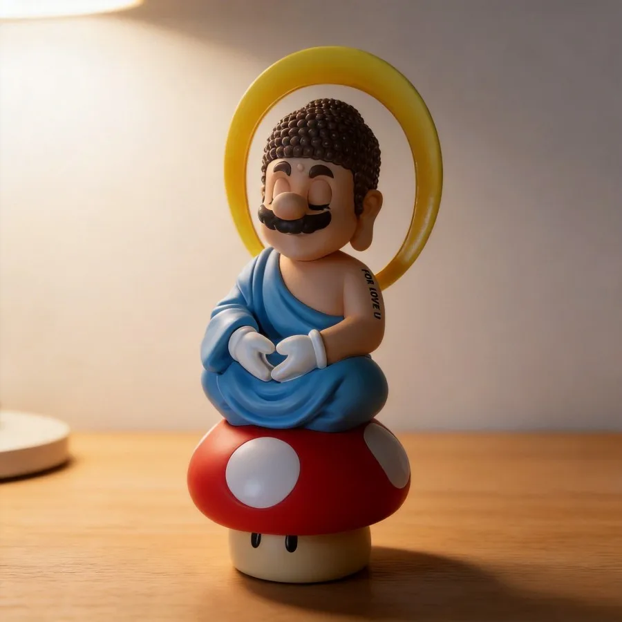 

Super Mario Mario (Buddha Version) Anime Figure 23cm | Collectible Figurine Toy for Fans Desktop Decoration