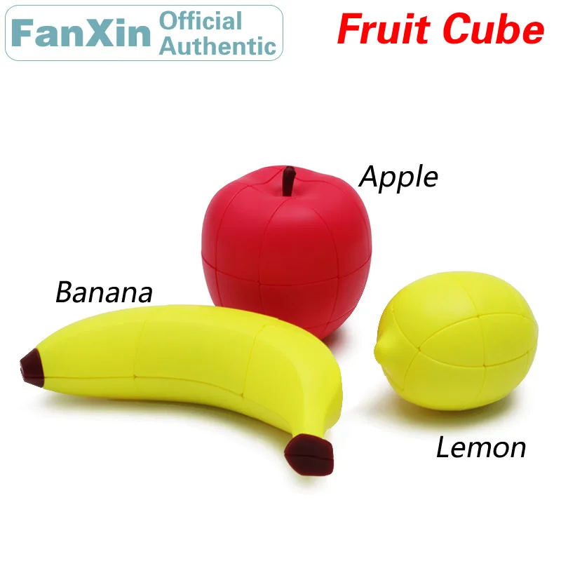 FanXin Fruit Apple/Banana/Lemon Magic Cube Professional Speed Puzzle Twisty Antistress Educational Toys For Children Gift