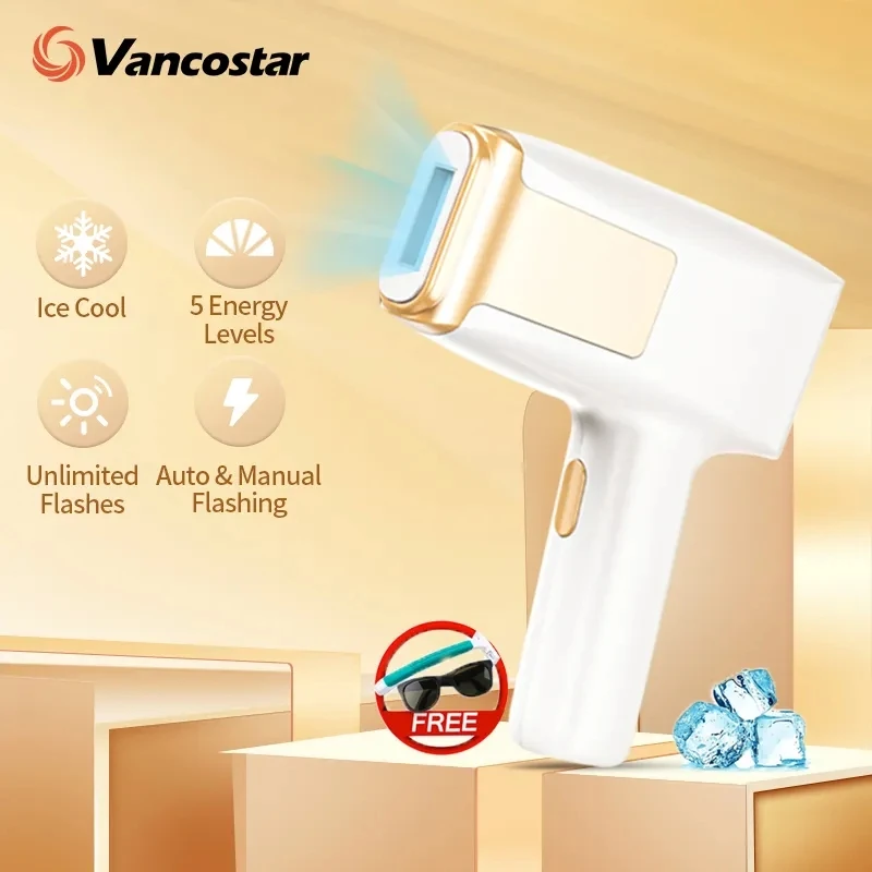 

Vancostar Unlimited Flashes Laser Epilator 4 Function Mode Bikini Trimmer Beauty Health Permanent IPL Hair Removal Free Shipping