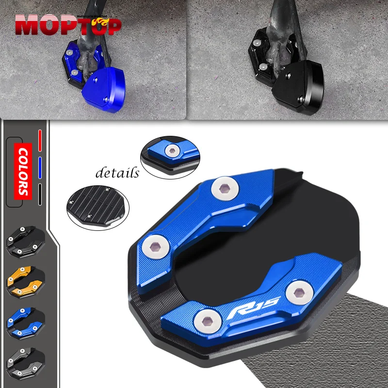 2024 Motorcycle CNC Kickstand Side Stand Enlarge Foot Extension Pad For NMAX155 NMAX125 YZF R15 MT15 T15 V3 V4 NMAX 125 nmax 155