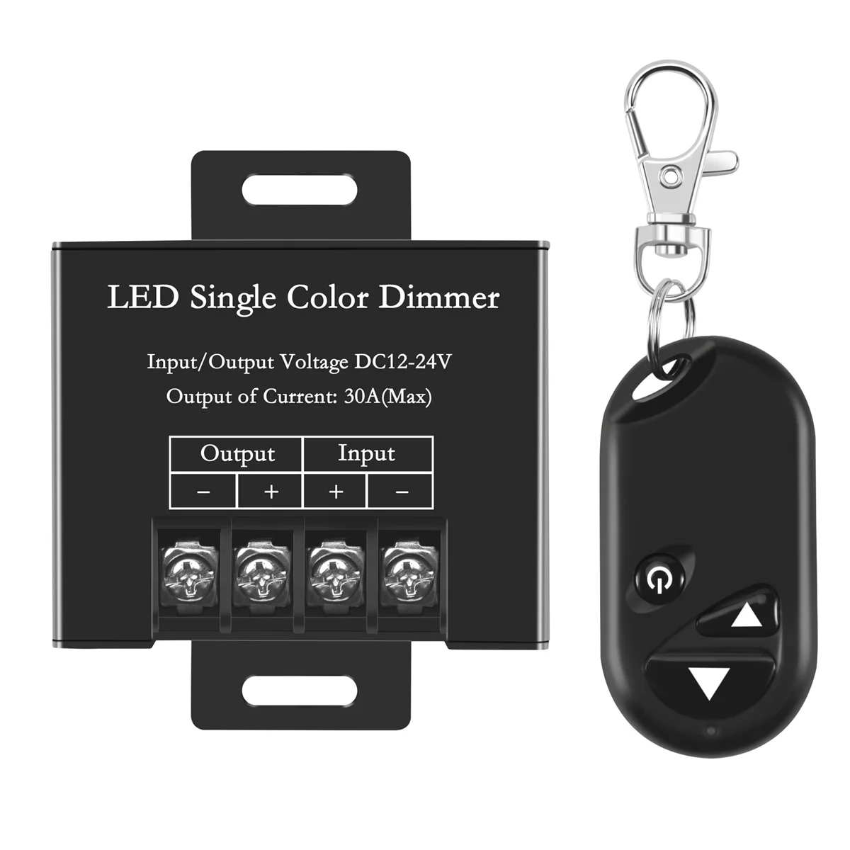 

30A Single Channel Led Dimmer Controller with 3 Key Wireless Rf Remote Control for Single Color 5050 3528 Led Striplight