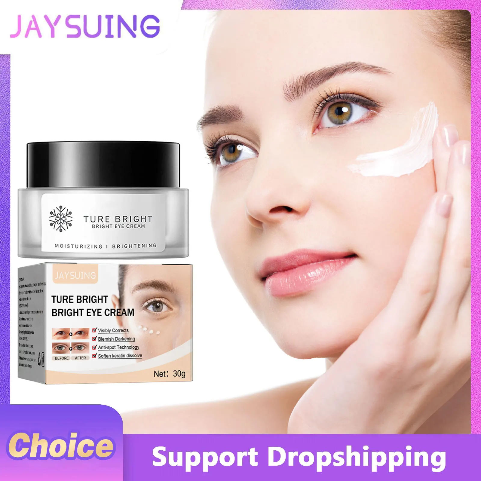 

Retinol Eye Cream Lighten Dark Circles Anti-Sp-ots Smooth Fine Lines Replenish Collagen Improve Sagging Moisturizing Eye Cream