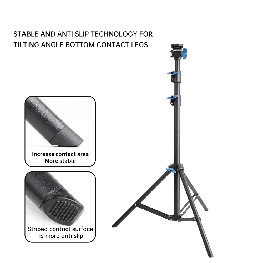 Ultima Pan Tilt Head Adjusted Tripod 200cm Frosted Non-slip Super Load-bearing Professional Metal Heavy Duty Camera Tripods