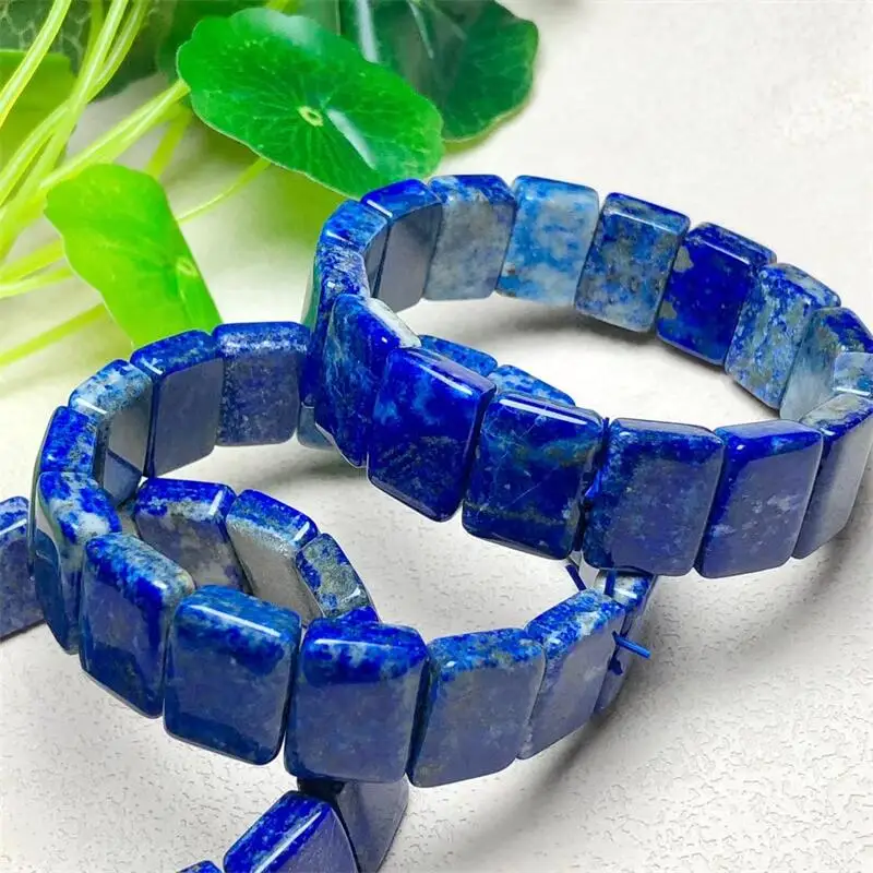 

Natural Lapis Lazuli Stone Beads Bracelet Gemstone Jewelry Bangle For Woman For Man Wholesale Gift 1PCS 12x16mm