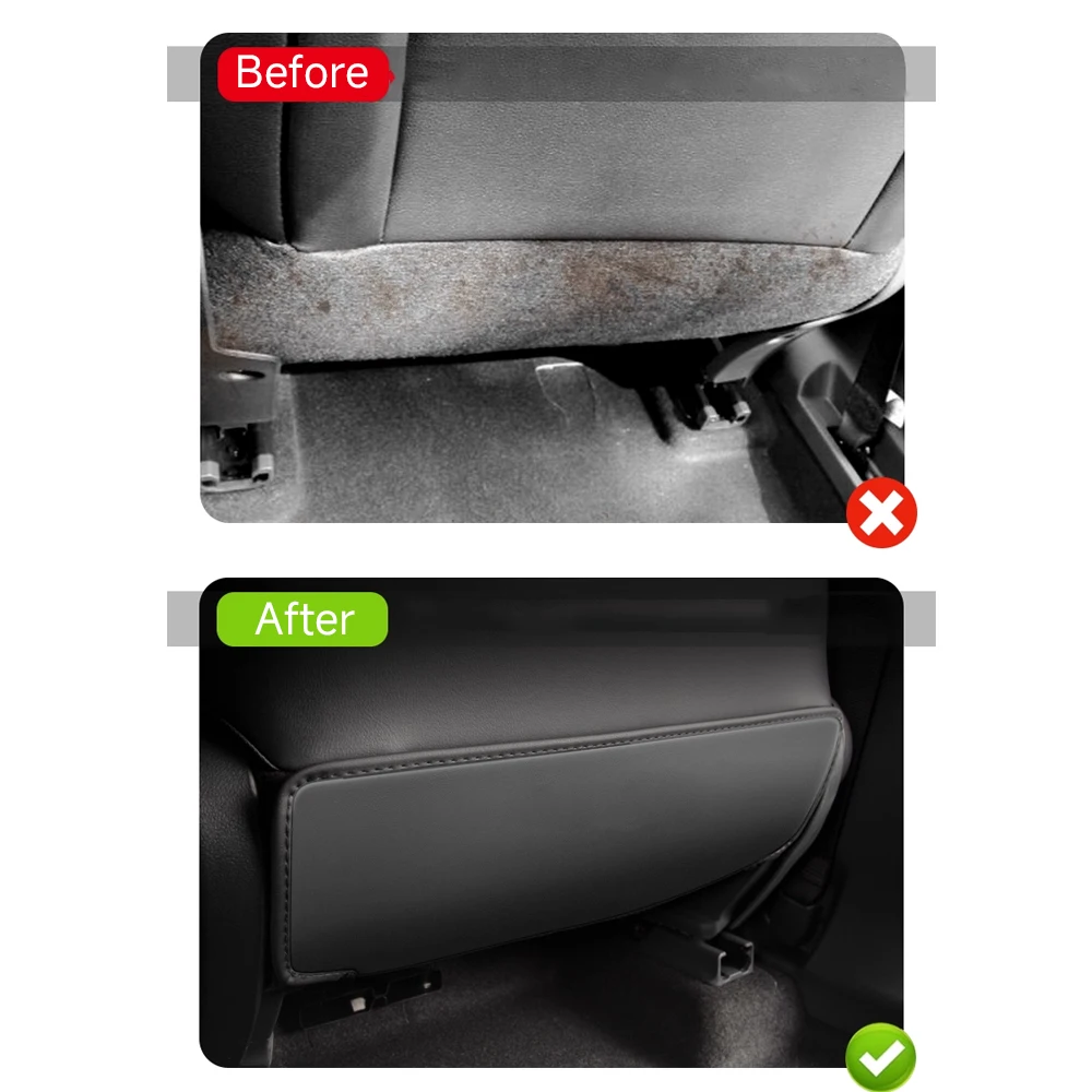 لتويوتا كامري XV40 2007 2008 2009 2010 2011 2 قطعة بولي Leather الجلود مقعد السيارة الخلفي مكافحة ركلة الحصير حشوة وسادة حماية الملحقات