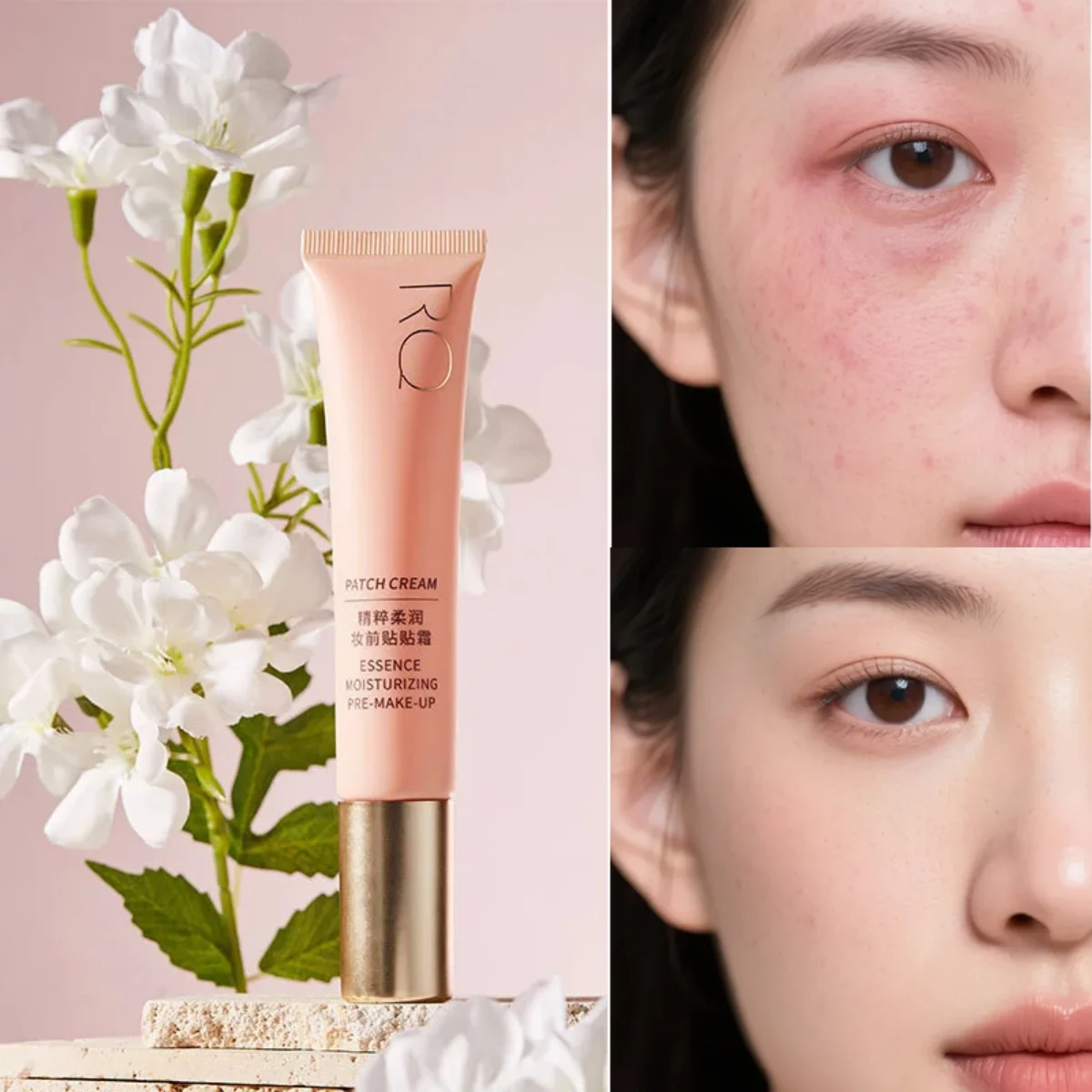 La base líquida cubre naturalmente las defectos sin polvo adhesivo, crema facial lisa, base transparente, oculta las imperfecciones