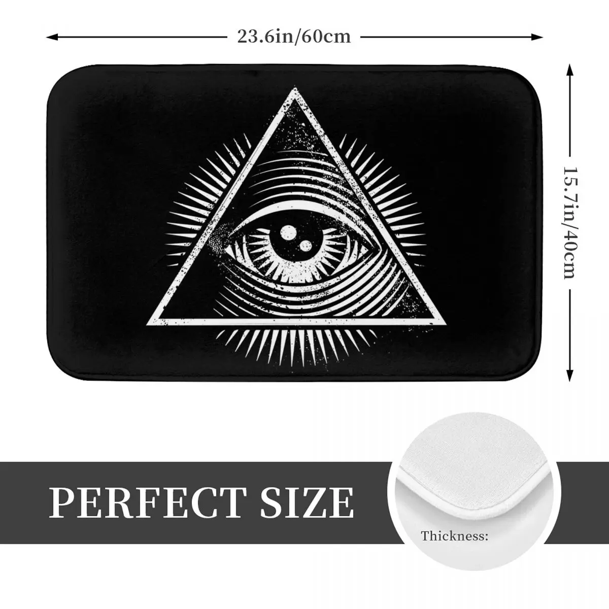 Illuminati All Seeing Eye Non-slip Doormat Floor Mat Absorbent Mat Carpet Rug for Kitchen Entrance Home Balcony Footpad Mats