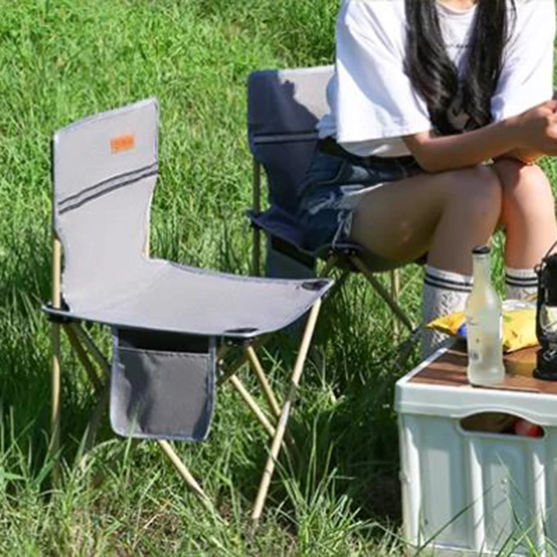 Chaises de plage de camping légères, dossier pliable, chaise de pique-nique, détente, mobilier d'extérieur en métal portable, LLOC