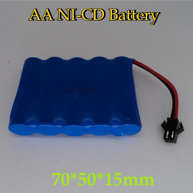6V 1600mAh Ni-CD Rechargeable Battery For RC Toys Cars Boat Trucks Tank Guns Spare Parts AA Ni-CD Electric Battery Pack
