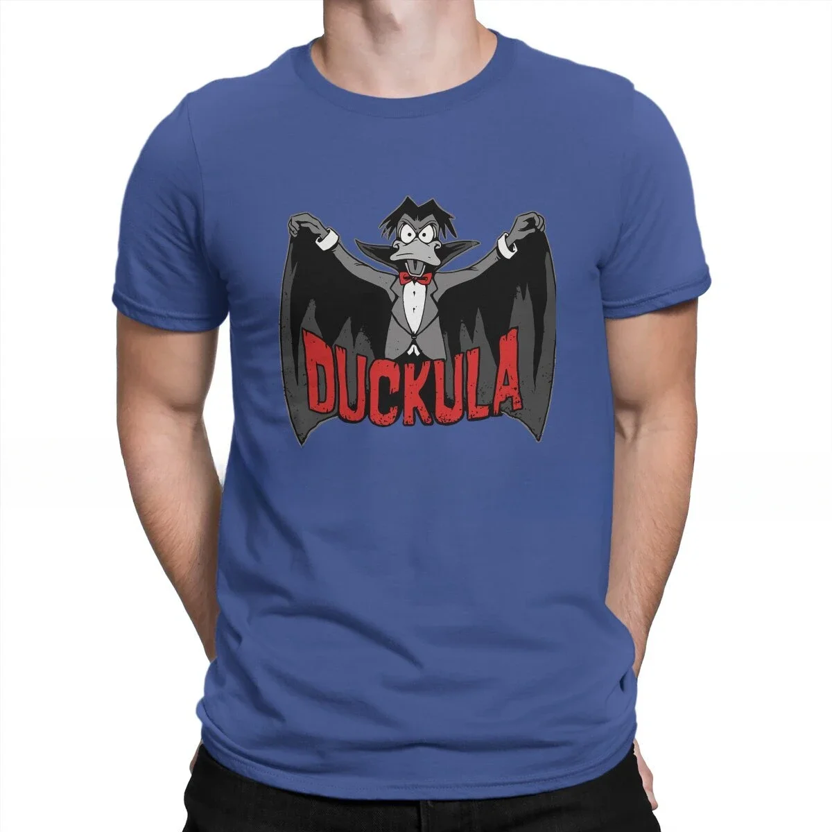 Count Duckula Cartoon Men's TShirt Cute Graphic Classic Individuality T Shirt 100% Cotton Original Sweatshirts Hipster Crewneck