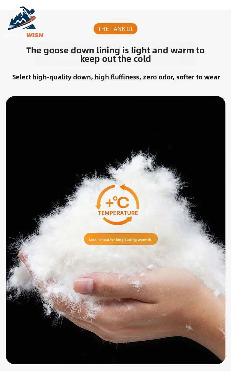 MONEYWISH الرجال أسفل سترة 2025 الجرافين زائد المخملية سميكة الباردة برهان الدافئة جاكيت بلا إكمام الترفيه في الهواء الطلق الشتاء أسفل سترة #6