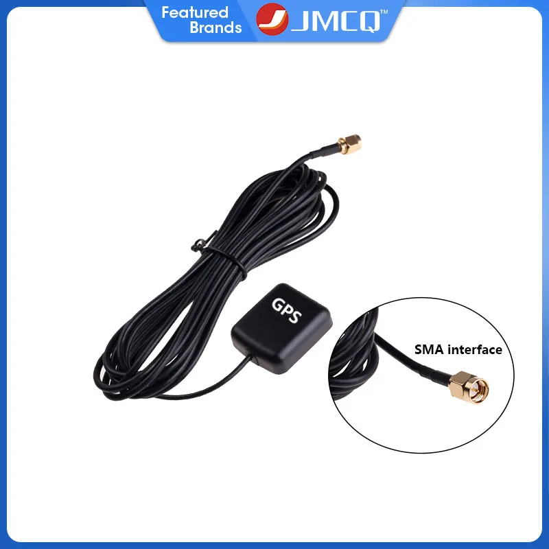 

JMCQ GPS Antenna For Android Car Radio Automotive Multimedia Player SMA Plug 1.8 Meters