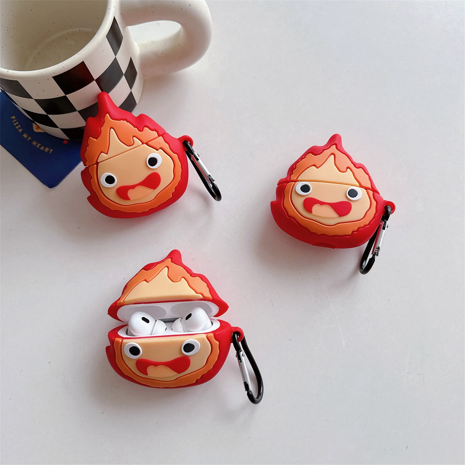 Dessin animé couverture de feu chaud pour AirPods 4 étui 2024 étui pour écouteurs en Silicone pour AirPods Pro3 housse pour AirPods 3 Pro2 1 étui