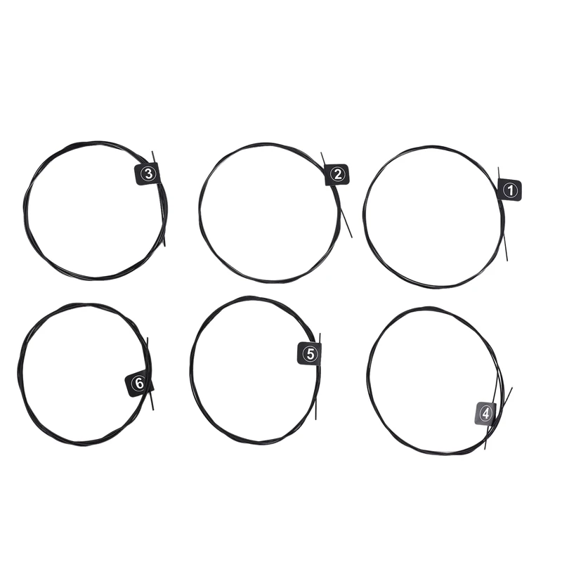 Orphee 6Pcs/Set NX35-C Full Set Black Nylon Classical Guitar Strings Hard Tension 0.028 - 0.045 Inch