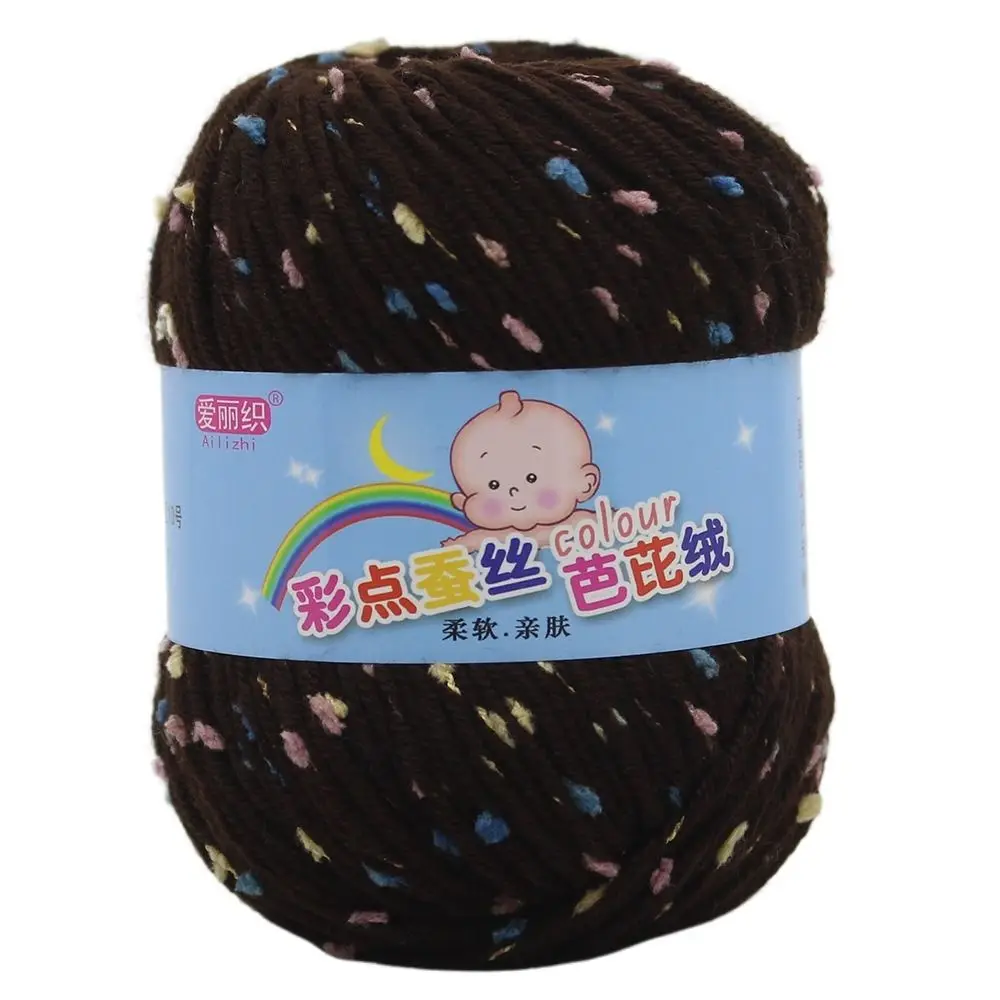 Filato di lana da 50g/rotolo filato all'uncinetto morbido multicolore filo intrecciato di cotone per bambini spesso per tappeti da cesto