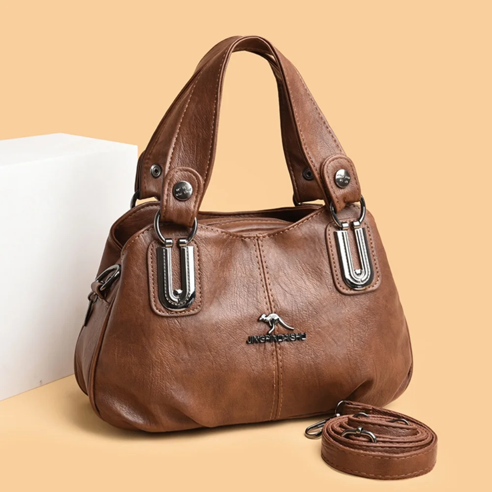 

Women's Fashionable Lightweight PU Leather Crossbody Bag Single Shoulder Purse Durable Faux Leather Handbag for Daily Use