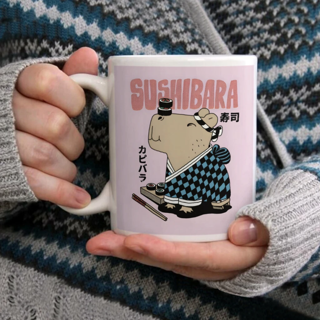 

SushibaraCoffee Mug Tea Cup 11oz Coffee Cup Funny Birthday Ceramic Mug Personalized Cup