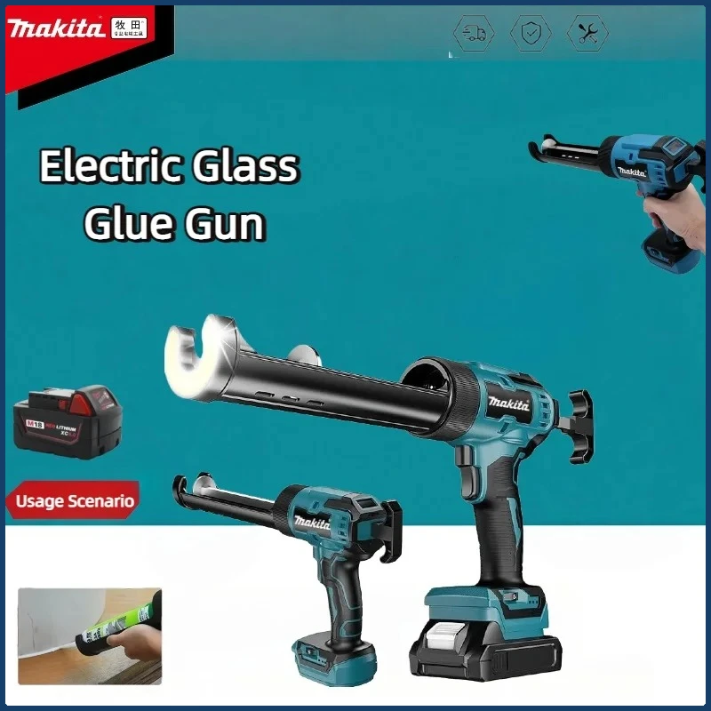 

Электрический пистолет для герметика Makita с LED-подсветкой, 6 скоростей, беспроводной, многофункциональный инструмент для ремонта и DIY