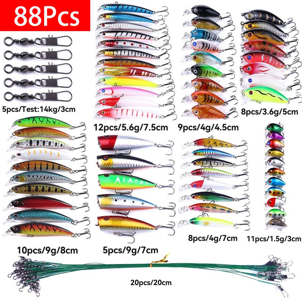 artificial bionic crank fishing lures grupo crankbait tackle kit de isca dura minnow popper lapis swing swimbait wobblers 01