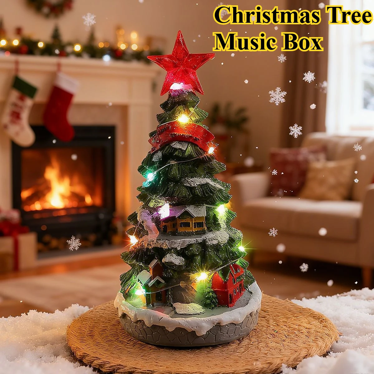 NEW Christmas Glow Christmas Tree Music Box Room Decoration Creative Scene Decoration Christmas Gifts