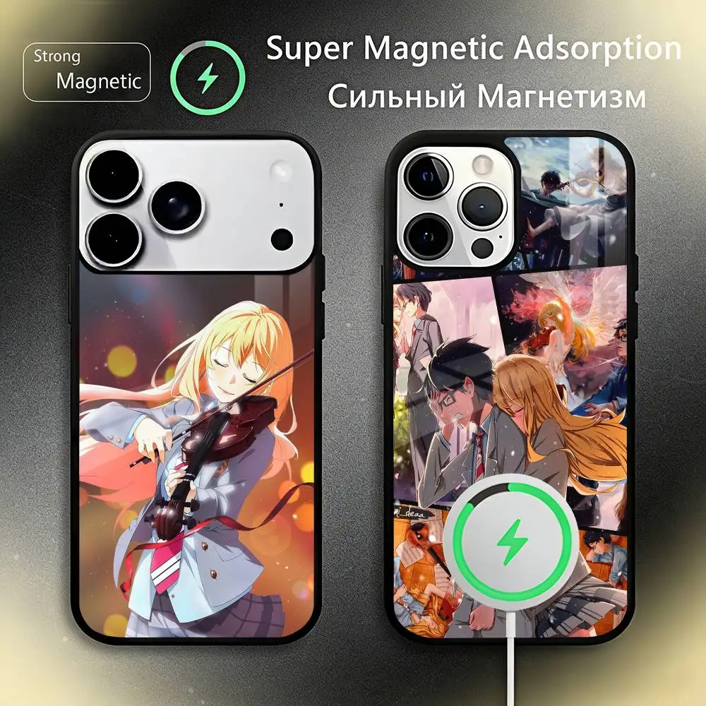 

Y-Your lie IN A-APRIL Phone Case For iPhone17,16,15,14,13,12,11 Plus,Pro Max For Magsafe Wireless Charging