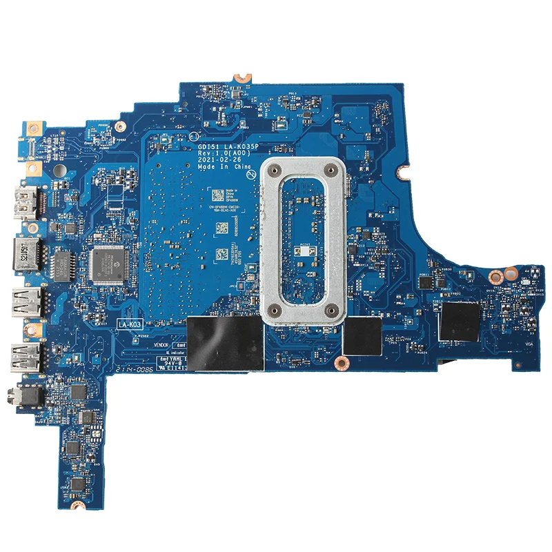 GDI51 LA-K035P For Dell Inspiron 15 3400 3500 3501 Laptop Motherboard 0DT41 0P488W 02VK51 0KDKG8 Notebook Mainboard Tested