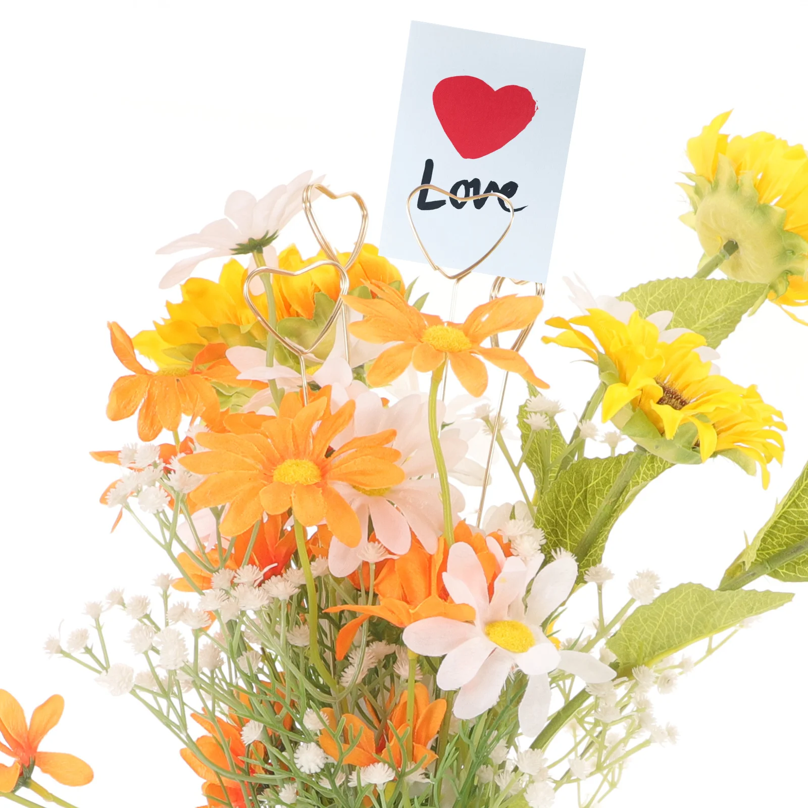 10 قطعة أصحاب بطاقات الأزهار المعدنية مطلي الحديد إنهاء لباقة Diy بها بنفسك الزفاف الديكور تشكيلة زهور اكسسوارات الإبداعية