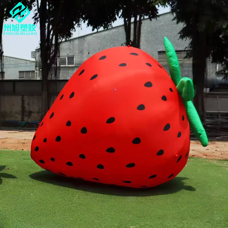 

Inflatable models of huge strawberry fruits, personalized inflatable objects for animated films, and fruit balls for exterior de