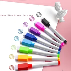 8Pcs Portable Durable Multi-Functional White Board Markers Magnetic Whiteboard Pen for Office School Classroom Supplies