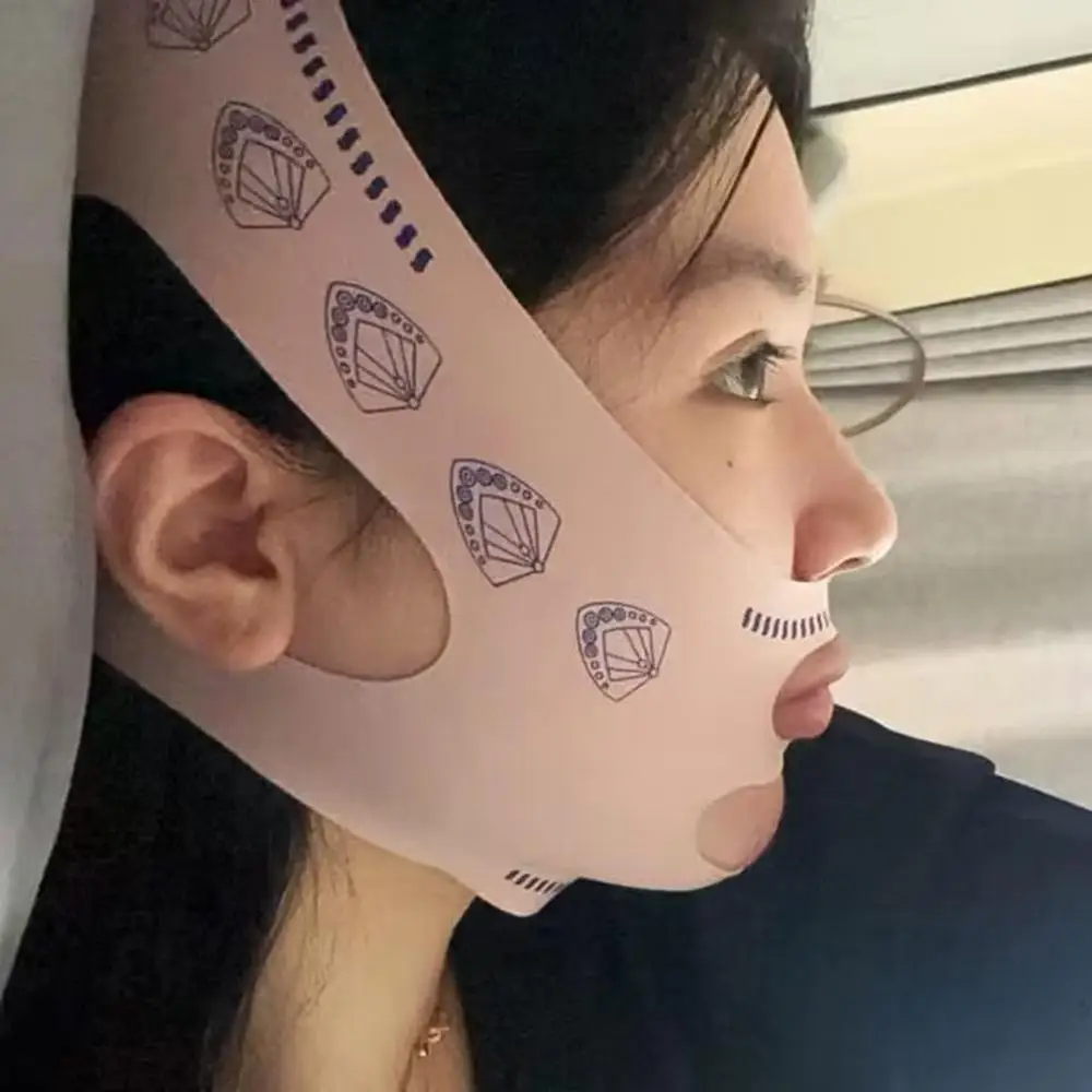 الخامس خط الوجه المشكل الوجه التخسيس ضمادة تدليك الوجه حزام الذقن الخد رفع حزام النساء العناية بالبشرة المضادة للتجاعيد رفع قناع #5