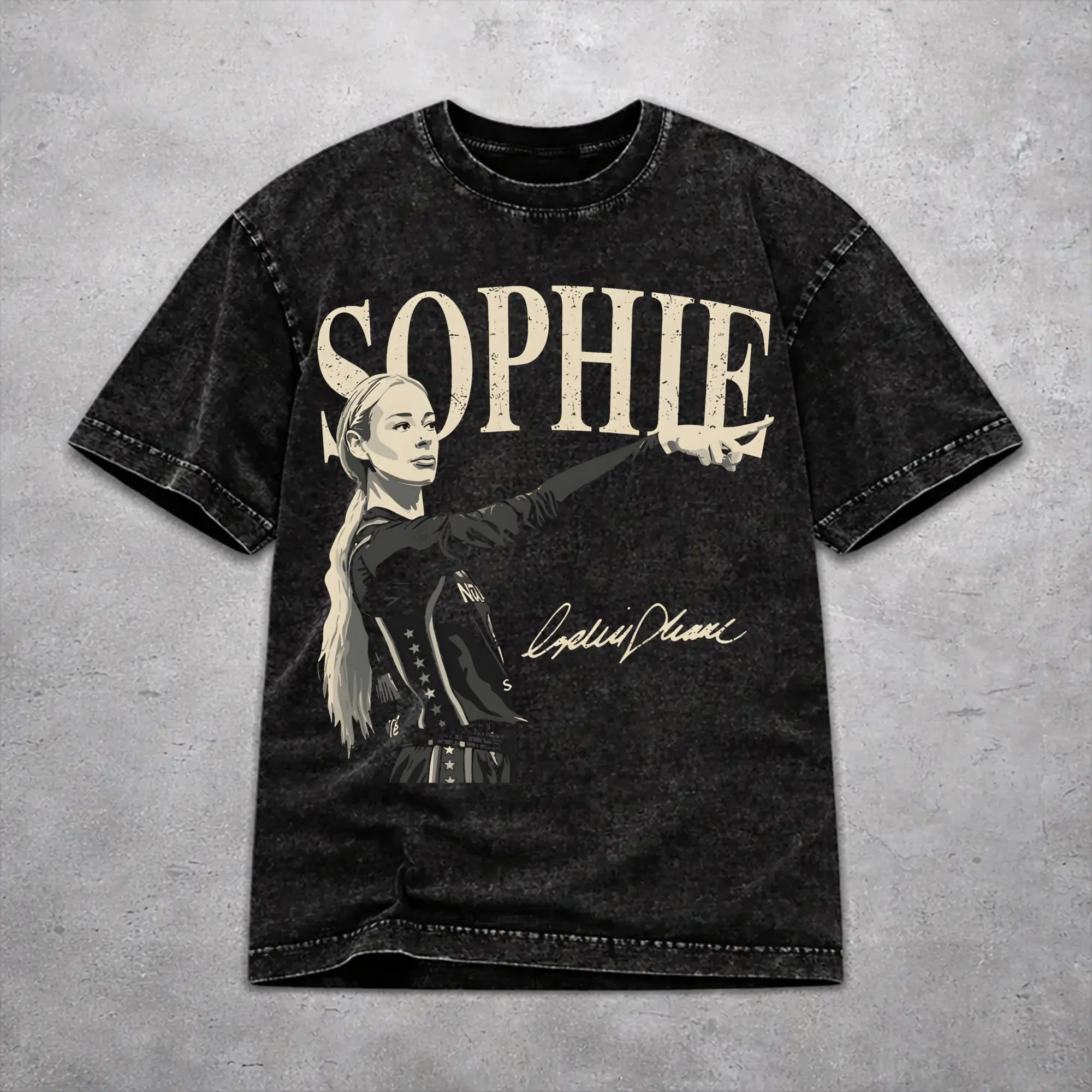 Fashion Women Men Sophie Cunningham Pointing Meme Tee Shirt Washed Style  T Shirts Clothing