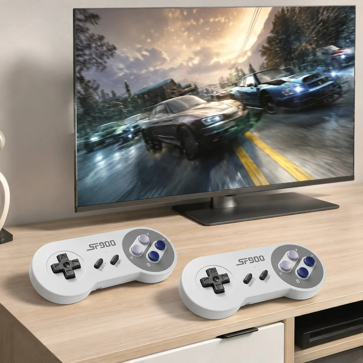 SF900 Retro Game Console With 5000 Built-In Games TV Game Controller Comes with 2 Wireless Gamepads Game Controller Classic Game