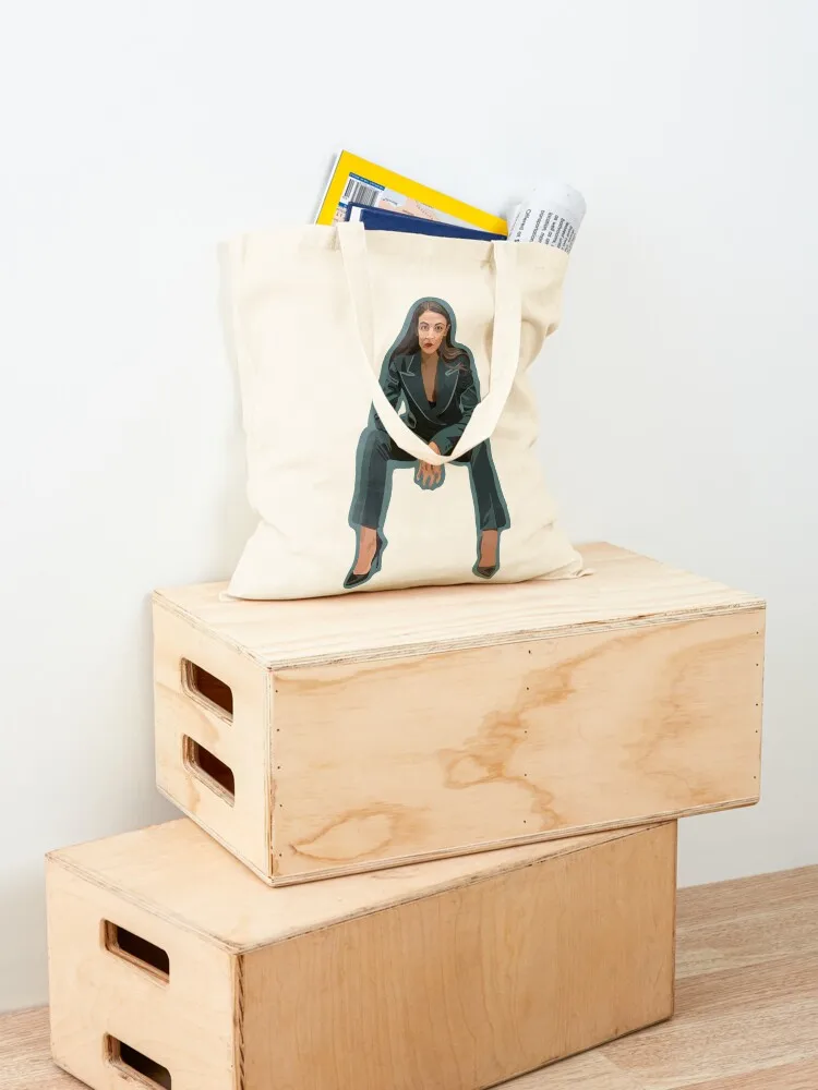 Alexandria Ocasio-Cortez Tote Bag hand bag ladies woman shopping bag Women's handbag canvas tote
