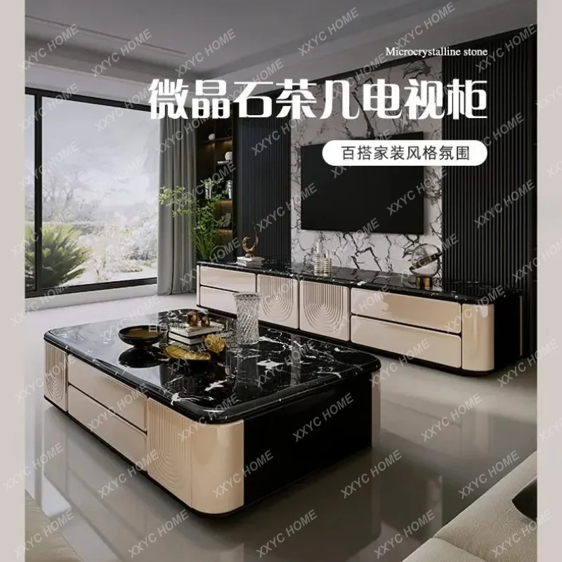 XX Coffee table modern simple light luxury microcrystalline stone high-end villa living room household high-end