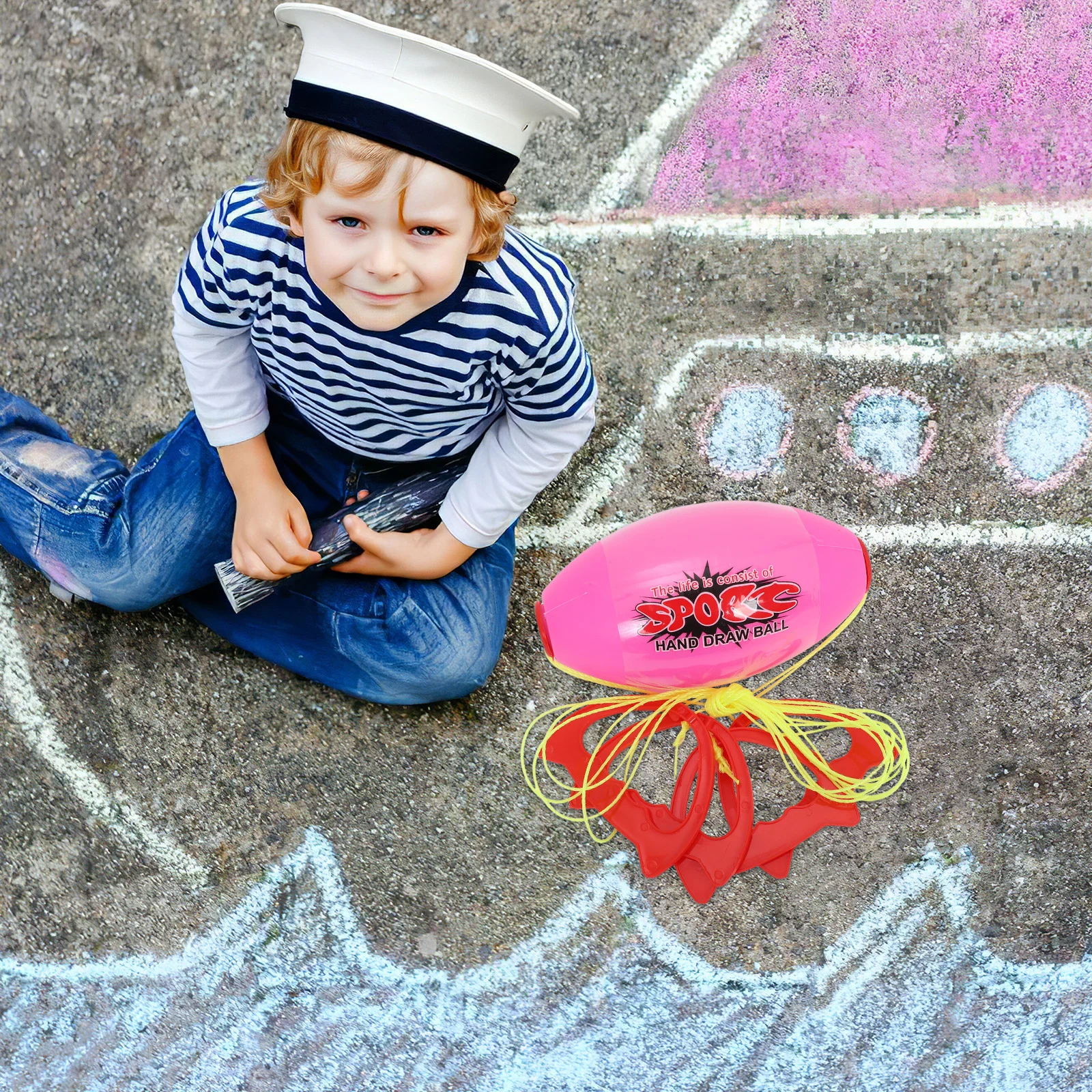 ลูกบอลจัมโบ้สำหรับเด็ก ดึงเล่นได้ สีสุ่ม ใช้ได้ทั้งในร่มและกลางแจ้ง ของเล่นเสริมสร้างความสัมพันธ์ในครอบครัวและเพื่อน  ของเล่นกิจกรรมกลางแจ้ง