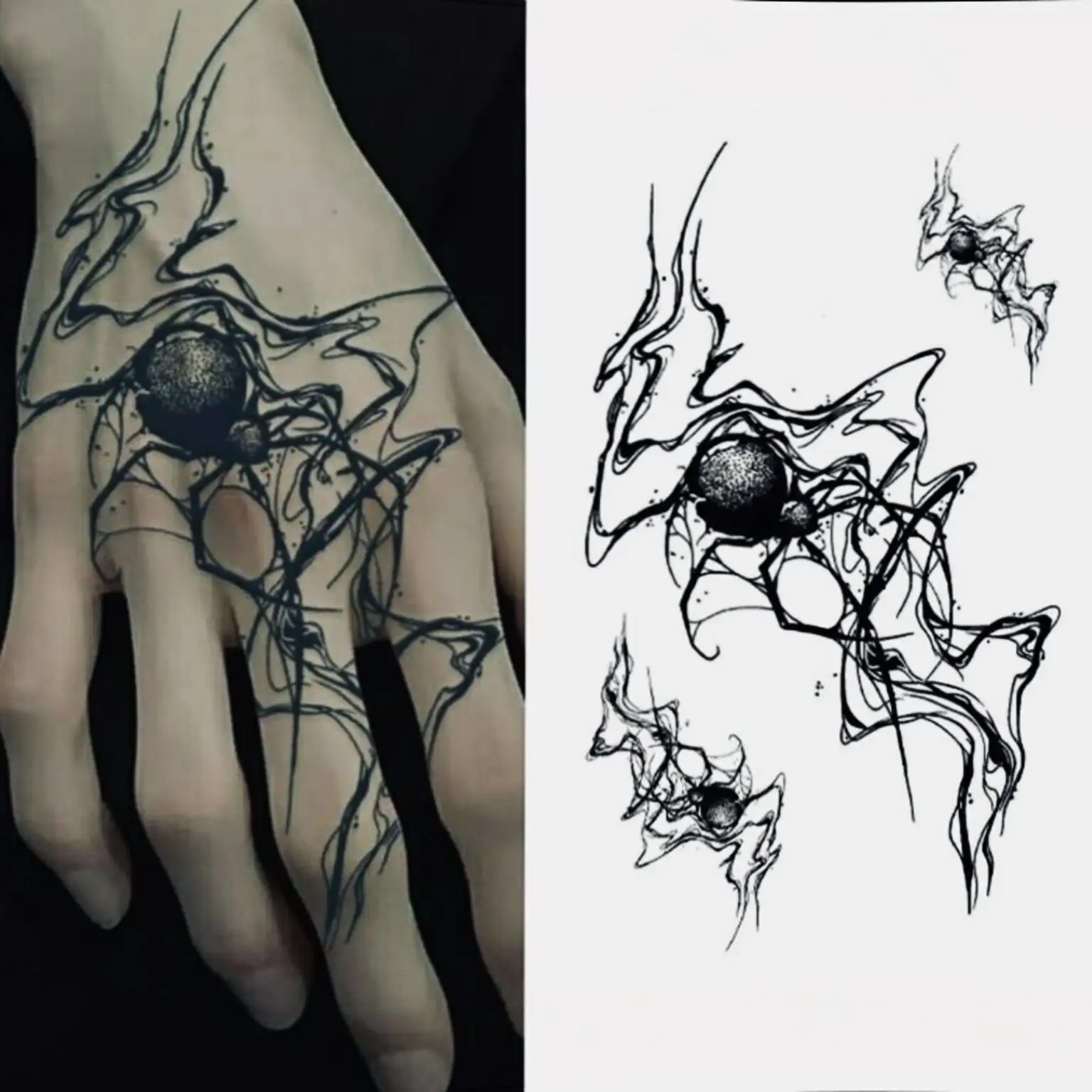 

Star Vortex Shadow Temporary Tattoos,Tattoo Stickers,Waterproof Long-Lasting 15 Days,Semi-Permanent Fake Tattoo,body art for Men