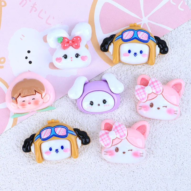 

Kawaii New Lovely Flatback Resin Mini Cartoon Cat Dog Scrapbook Diy Jewellery Hairpin Accessories Decorate Craft